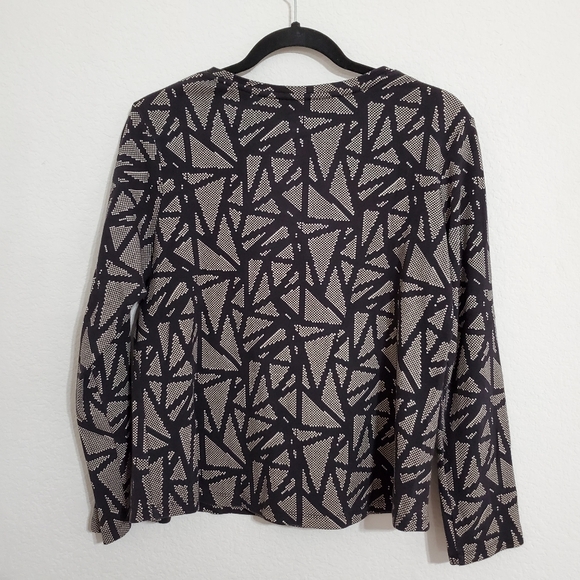 WESTBOUND long sleeve graphic geometric mosaic print top Large - Picture 5 of 5